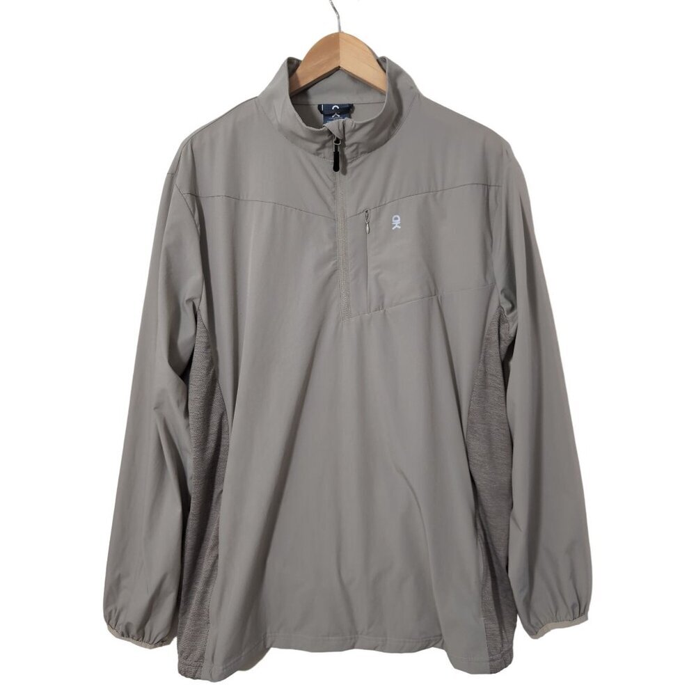 Little Donkey Andy 1/4 Zip Pullover Jacket Mens XL Tan Golf Activewear Quick Dry